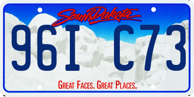 SD license plate 96IC73