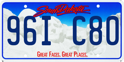 SD license plate 96IC80