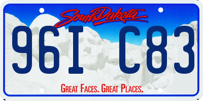 SD license plate 96IC83