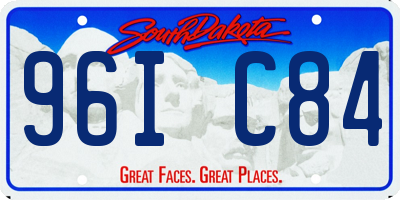 SD license plate 96IC84