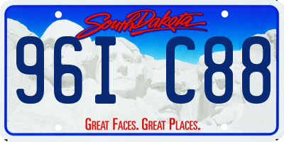SD license plate 96IC88