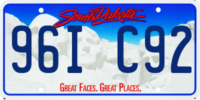 SD license plate 96IC92