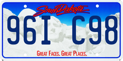 SD license plate 96IC98