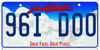 SD license plate 96ID00