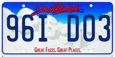 SD license plate 96ID03