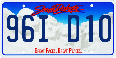 SD license plate 96ID10