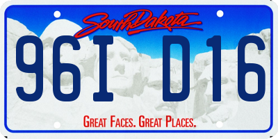 SD license plate 96ID16