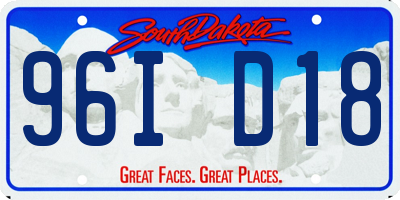 SD license plate 96ID18