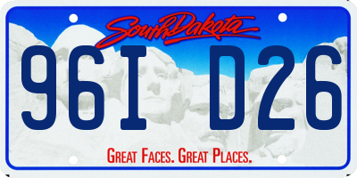 SD license plate 96ID26