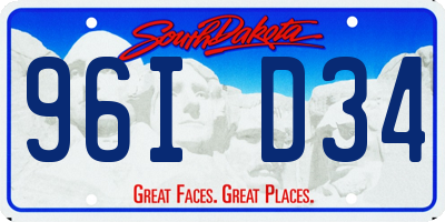 SD license plate 96ID34