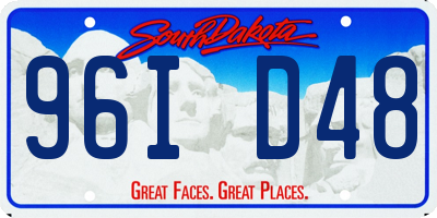 SD license plate 96ID48