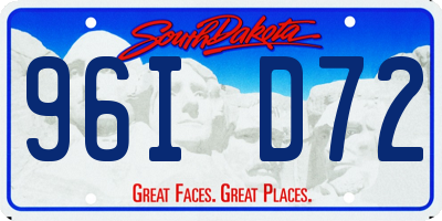 SD license plate 96ID72