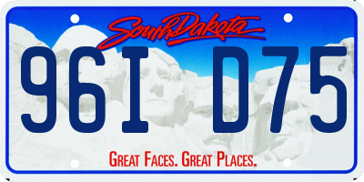 SD license plate 96ID75