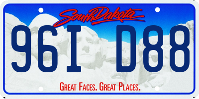 SD license plate 96ID88
