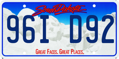 SD license plate 96ID92