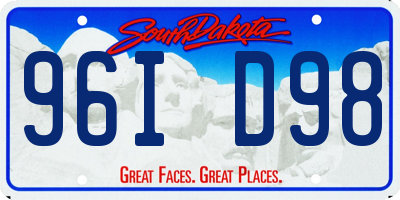 SD license plate 96ID98