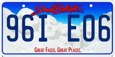 SD license plate 96IE06