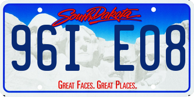 SD license plate 96IE08
