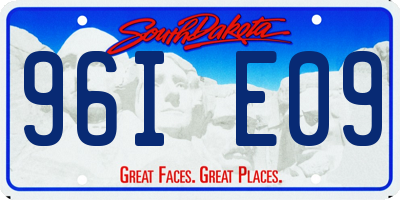 SD license plate 96IE09