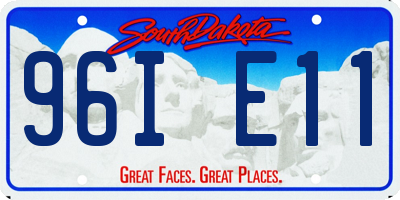 SD license plate 96IE11