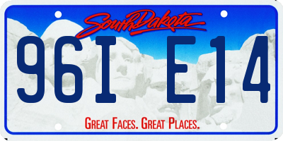 SD license plate 96IE14