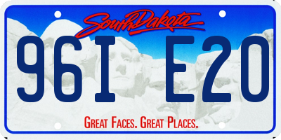 SD license plate 96IE20