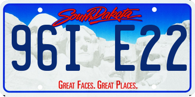 SD license plate 96IE22