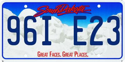 SD license plate 96IE23