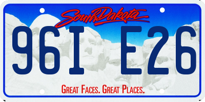 SD license plate 96IE26