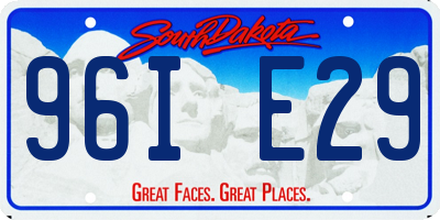 SD license plate 96IE29