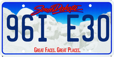 SD license plate 96IE30