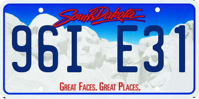 SD license plate 96IE31