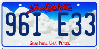 SD license plate 96IE33