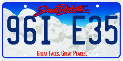 SD license plate 96IE35