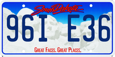 SD license plate 96IE36