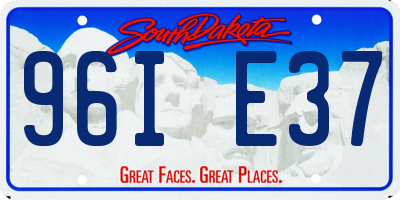 SD license plate 96IE37