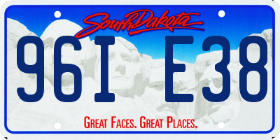 SD license plate 96IE38