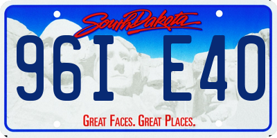 SD license plate 96IE40