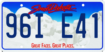 SD license plate 96IE41