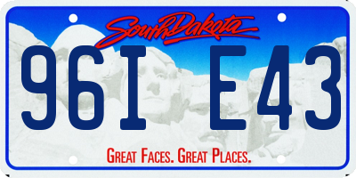 SD license plate 96IE43