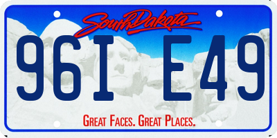 SD license plate 96IE49
