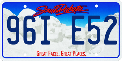 SD license plate 96IE52