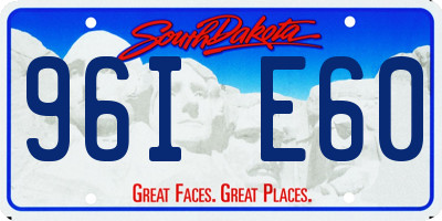 SD license plate 96IE60