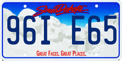 SD license plate 96IE65
