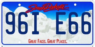 SD license plate 96IE66
