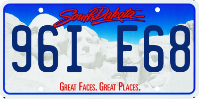 SD license plate 96IE68