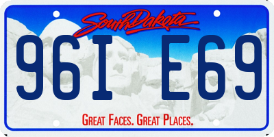 SD license plate 96IE69