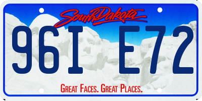 SD license plate 96IE72