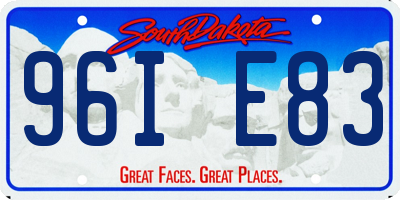 SD license plate 96IE83