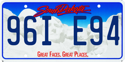 SD license plate 96IE94